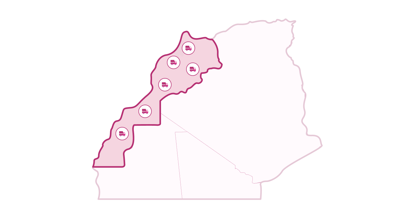 moroccan delivery map